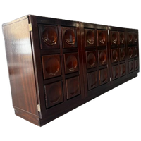 Vintage Houten Brutalist Kast / Dressoir / Buffetkast