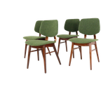 Set 4 Eetkamerstoelen Vintage Gestoffeerd 'velsen' Nederlands thumbnail 1