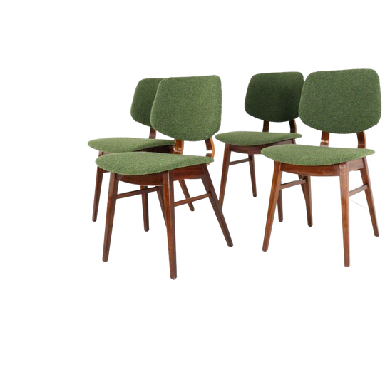 Set 4 Eetkamerstoelen Vintage Gestoffeerd 'velsen' Nederlands 1