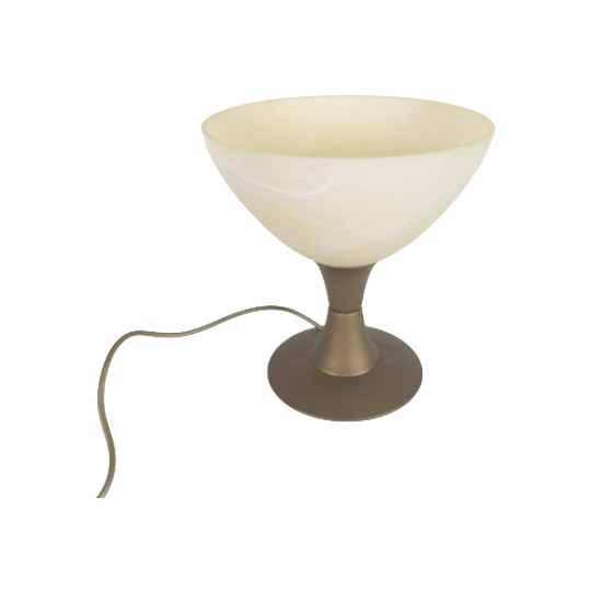 L.L. Lights - Made In Italy - Model 40908 - Kelklamp - Messing - Gemarmerd Glas - 1999 1
