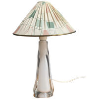 White Murano Glass Table Lamp, 1960S