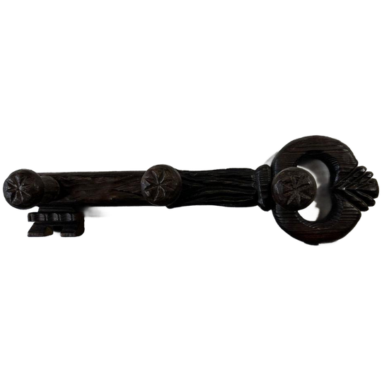 Vintage Houten Xl Sleutel Kapstok In De Vorm Van Een Sleutel 1