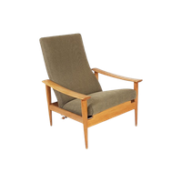 Vintage Deense Relax Fauteuil Verstelbaar | Groene Stoel