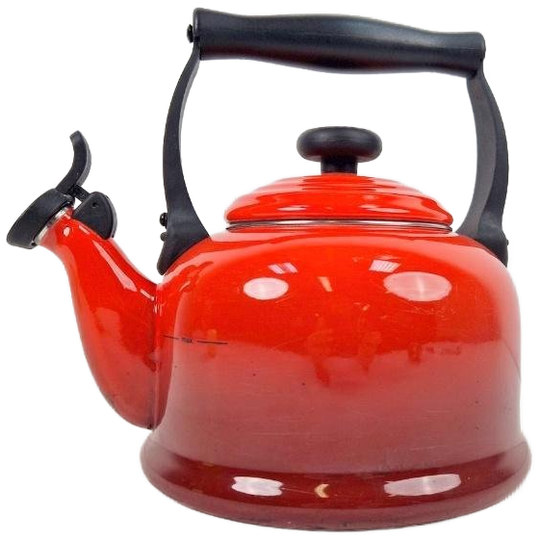 Vintage Fluitketel Tradition Le Creuset Rood France 1