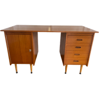 Vintage Teak Houten Bureau Uit De Jaren 50 / 60