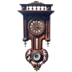 Antieke Franse Klok Met Barometer thumbnail 1