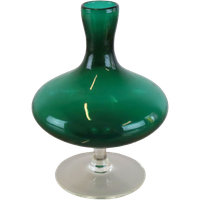 Vintage Groen Glazen Solifleur Vaasje