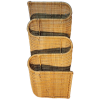 Vintage Italiaans Design Rotan / Rieten Tijdschriftenrek