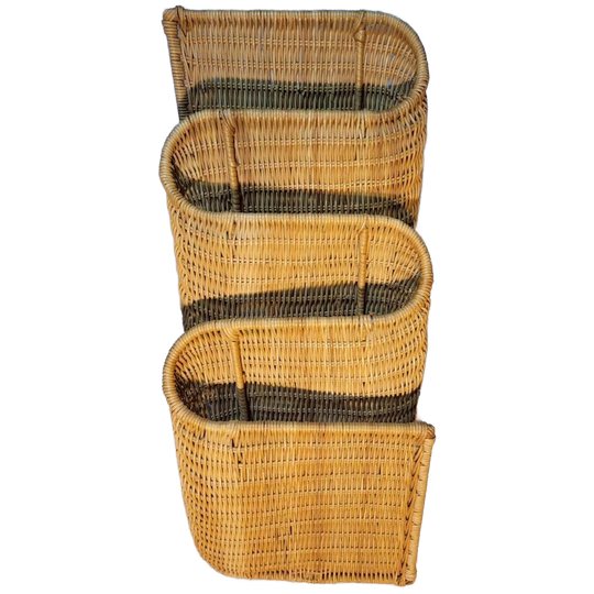 Vintage Italiaans Design Rotan / Rieten Tijdschriftenrek 1