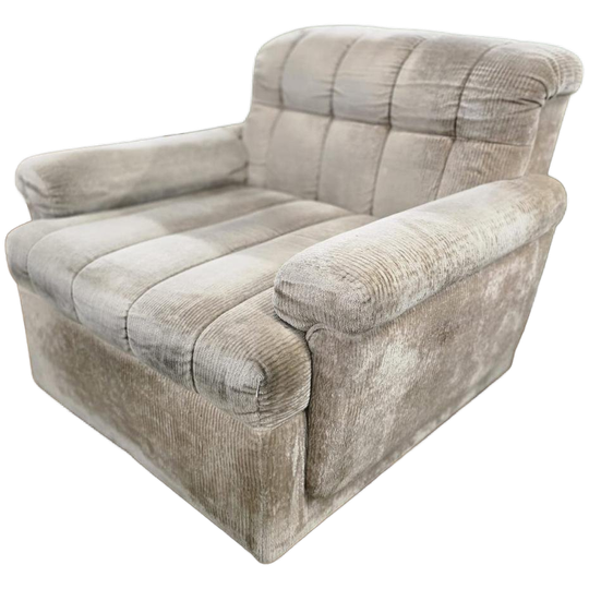 Vintage Geribte Eenzit / Fauteuil / Clubzetel 1