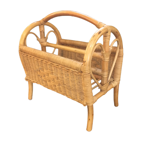 Rotan Krantenbak Vintage Bamboe Boho Chic