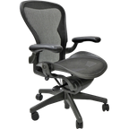 Gebruikte Herman Miller Aeron Graphite Type C Bureaustoel thumbnail 1