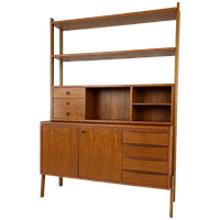 Scandinavisch Teak Fineren Boekenkast Forsol