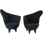 Set Of 2 Vintage Oortjes Design Fauteuils thumbnail 1