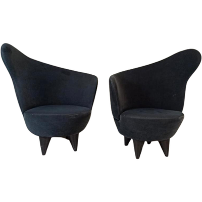 Set Of 2 Vintage Oortjes Design Fauteuils