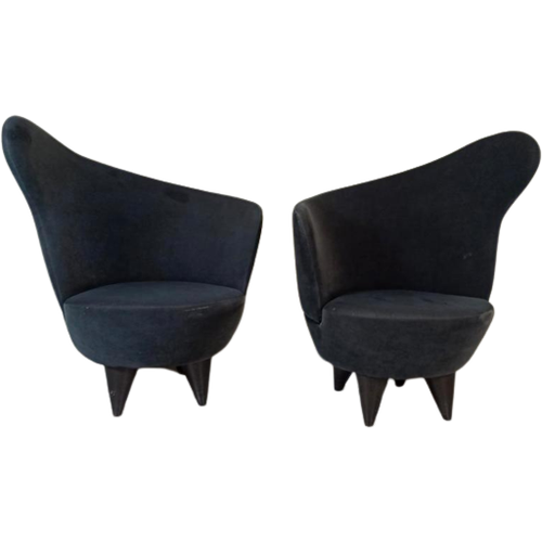 Set Of 2 Vintage Oortjes Design Fauteuils