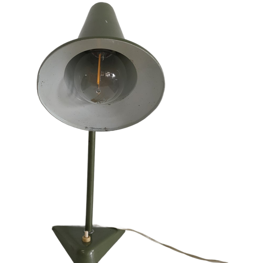 Unieke Jaren 50/60 Vintage Industrial Style Bureaulamp Met Deels Buigbare Arm/hals 1