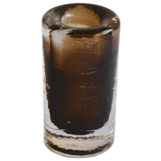 Cola Colored Vintage Glass Vase By Schott Zwiesel, Germany 1970s 1