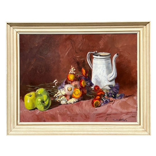 Marcel Van Den Plas (1939 - 2019). Stilleven Met Bloemen En Vruchten. 1