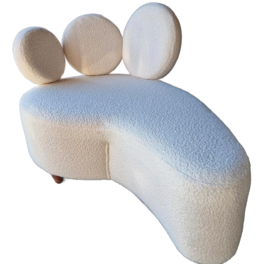 Vintage Chaise Longue Nieuw Bekleed Teddy Sofa 1