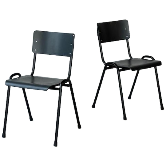 Retro Eettafelstoelen Nieuw Stapelstoelen Antraciet Prijs Ps 1