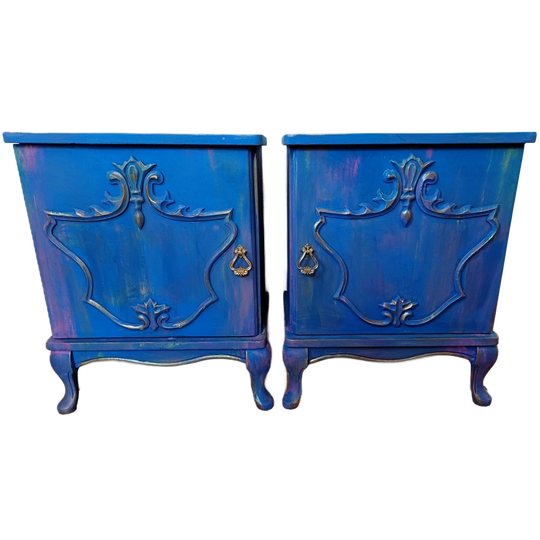 2 Nachtkastjes “aurora Borealis”, Noorderlicht 1