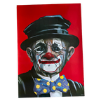 A.pagowski - Old Clown Portrait Circus, Poster Printed 1983 thumbnail 1