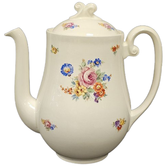 Petrus Regout Maastricht Boudewijn Pioenroos Theepot/ Koffiepot 1600 Ml 1