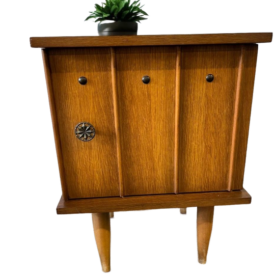 Vintage Houten Nachtkastje / Mini Kastje 1
