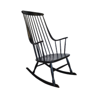 Black Lena Larsson Voor Nesto Rocking Chair 1960S