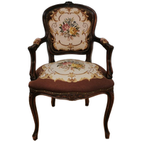 Brocante Vintage Gobelin Stoeltje, Fauteuil, Fauteuiltje