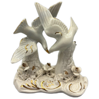 Capodimonte Tortelduifjes Wit Goud