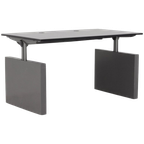 Ahrend 500 Bureau, Grijs Blad, 140 X 80 Cm, Antraciet Hoogte Instelbaar Onderstel thumbnail 1