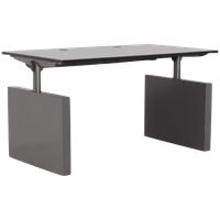 Ahrend 500 Bureau, Grijs Blad, 140 X 80 Cm, Antraciet Hoogte Instelbaar Onderstel