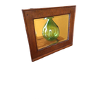Vintage Eikenhouten Lijst Met Facet Geslepen Spiegel thumbnail 1