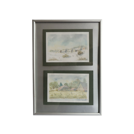 2 Mini Aquarellen Van Andra, 2010 1