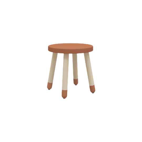 Flexa Dots Poef Essen Hout Blush 1