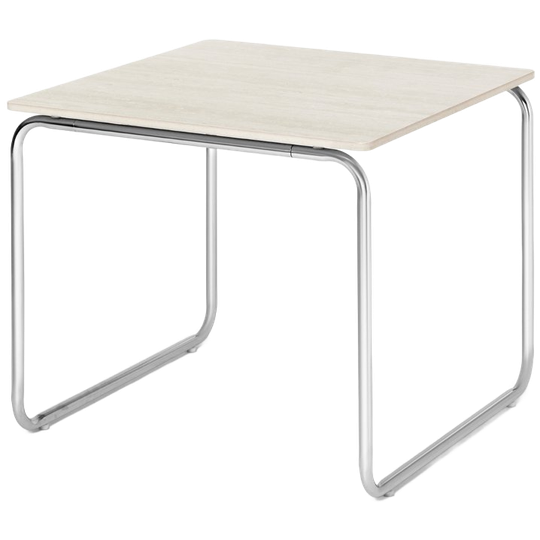 Sofacompany Marlon Salontafel Zandsteen Chroom 50x50 Cm 1