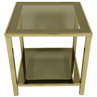 Belgo Chrom - De Wulf - Bijzettafel - Hollywood Regency Stijl - Jaren 70