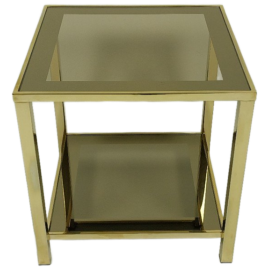 Belgo Chrom - De Wulf - Bijzettafel - Hollywood Regency Stijl - Jaren 70 1