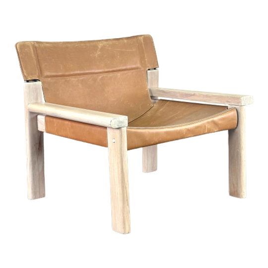 Tuigleren Cognac Kleurige Fauteuil 1