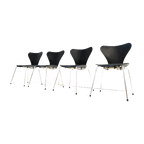 Set Van 4 Vlinderstoelen Van Arne Jacobsen Voor Fritz Hansen thumbnail 1
