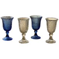 Set Of 4 Mismatched Wine Glasses