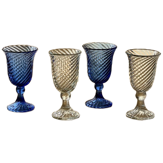 Set Of 4 Mismatched Wine Glasses 1