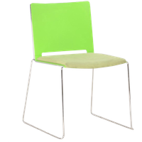 Kantinestoel Filo, Groen, Slede Frame