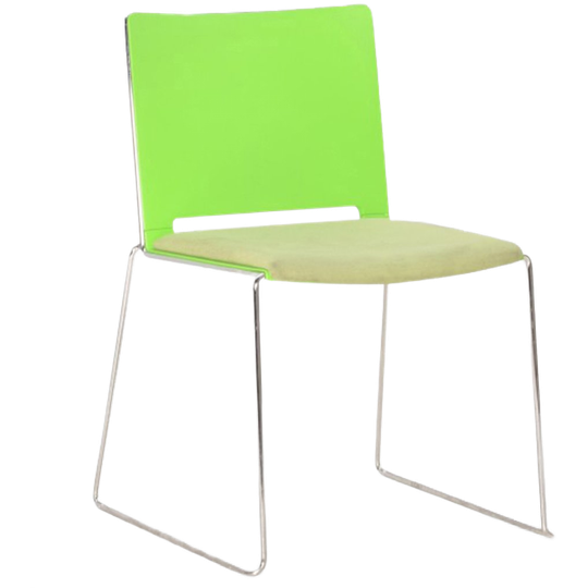 Kantinestoel Filo, Groen, Slede Frame 1