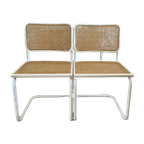 2 Witte Cesca Stoelen Marcel Breuer thumbnail 1