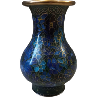 Mooi Blauw Cloisonné Vaasje.