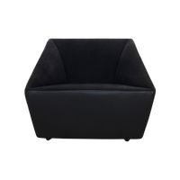 Postmoderne Design Fauteuil Op Wielen Leer Cor