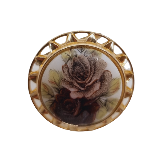 Vintage Broche Met Rozen 1